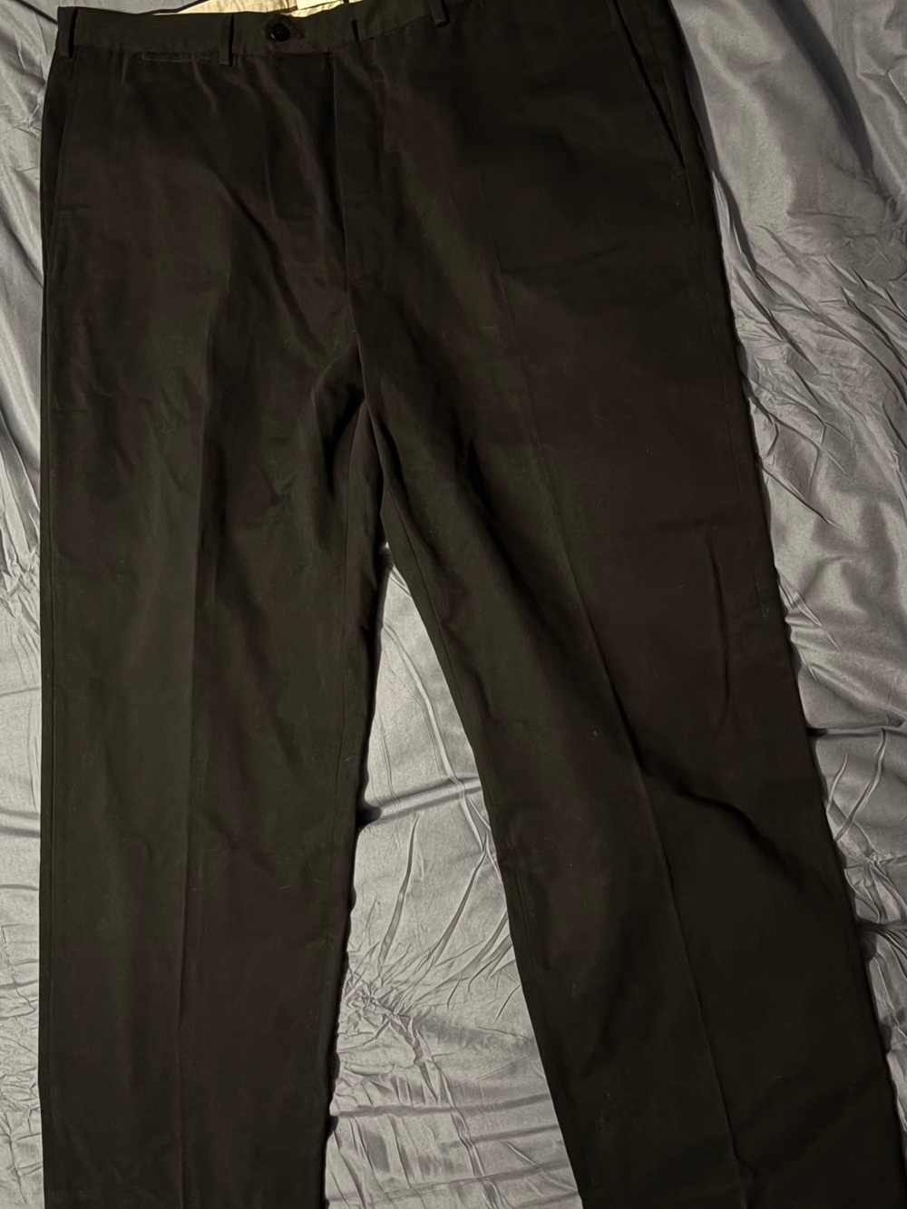 NWT Ermenegildo Zegna Bergdorf Goodman Black 100% Cotton Size 40R Trouser Pants